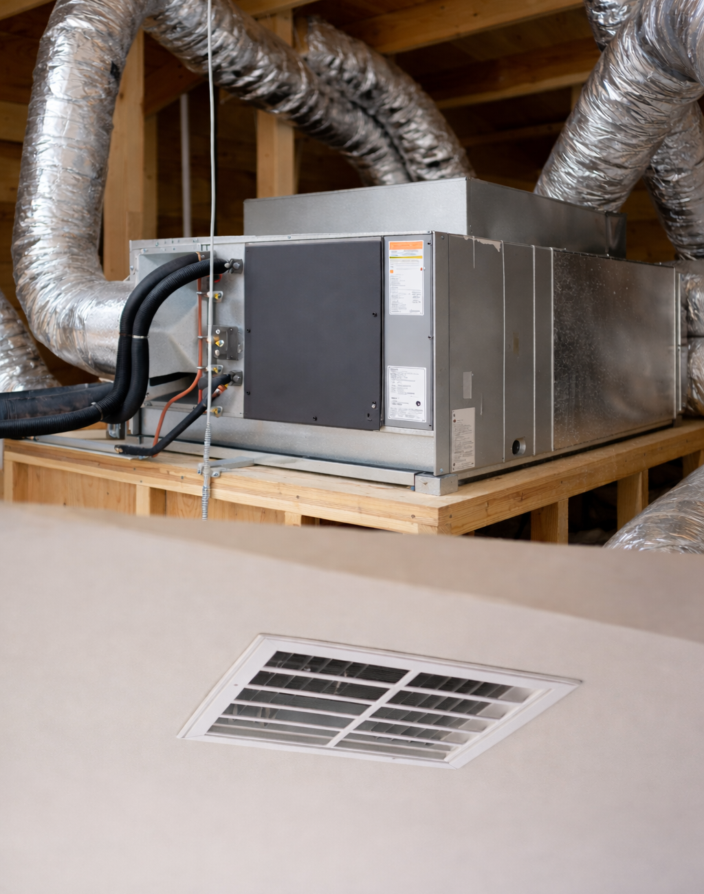 Ducted heat pump installation