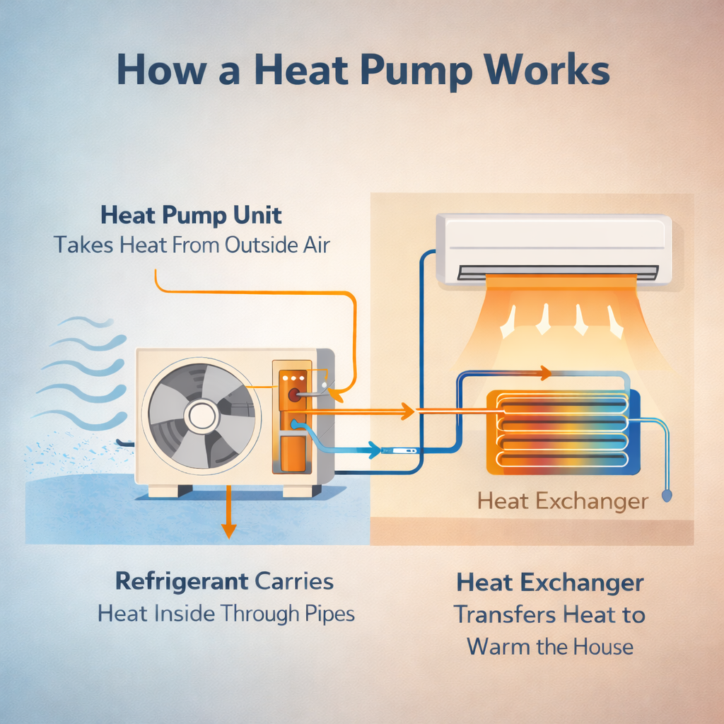 Heat pump installation by Strategic Electrical
